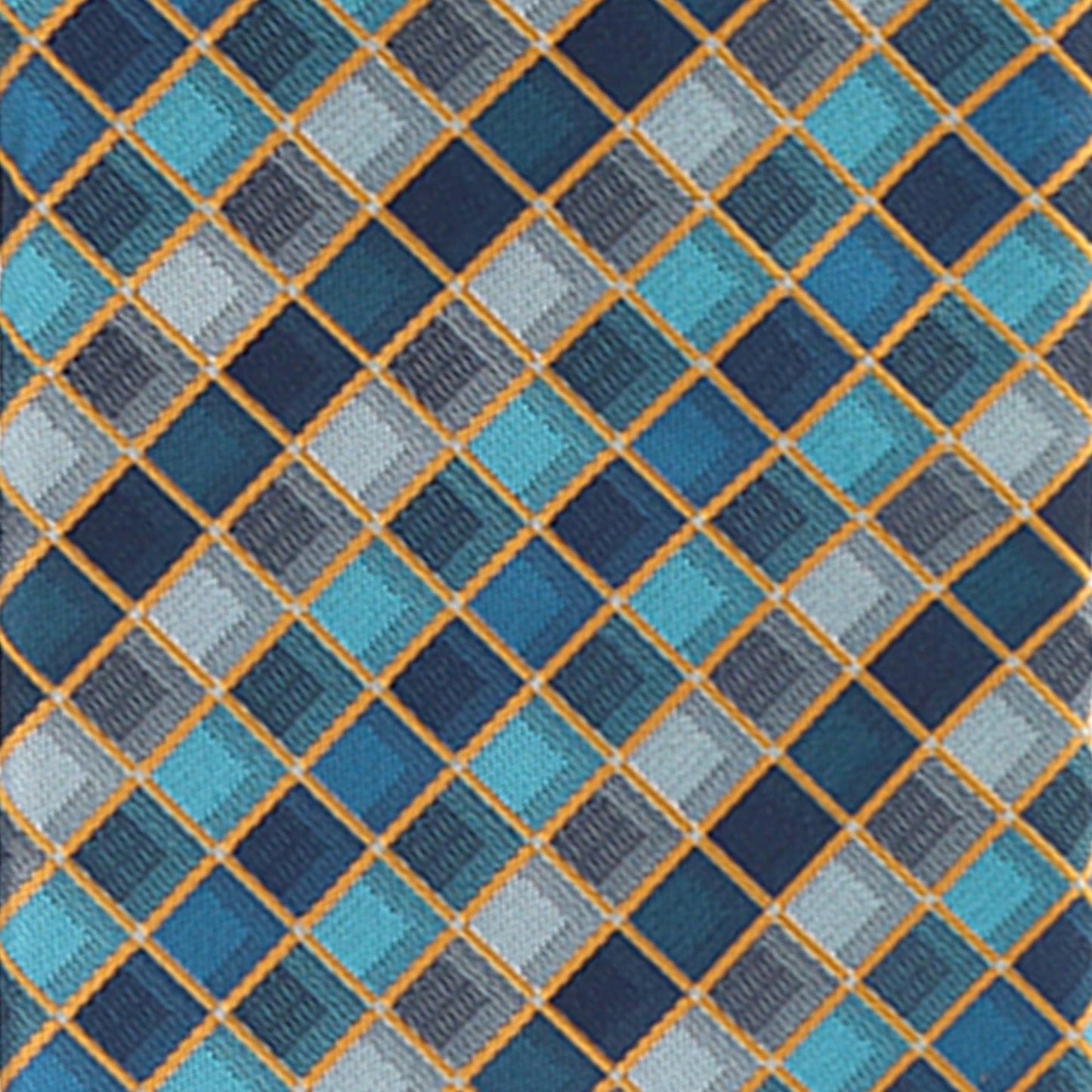 Vittorio Farina Men's Geometric Design Necktie & Pocket Square - D-1258 - Necktie & Pocket Square - Vittorio Farina