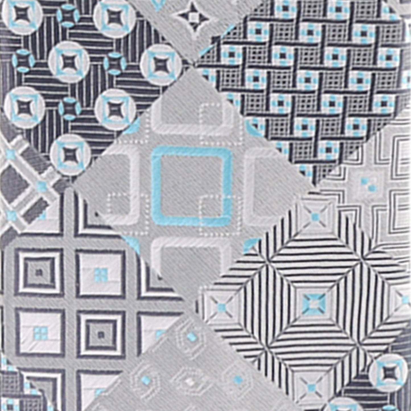 Vittorio Farina Men's Geometric Design Necktie & Pocket Square - D-1236 - Necktie & Pocket Square - Vittorio Farina