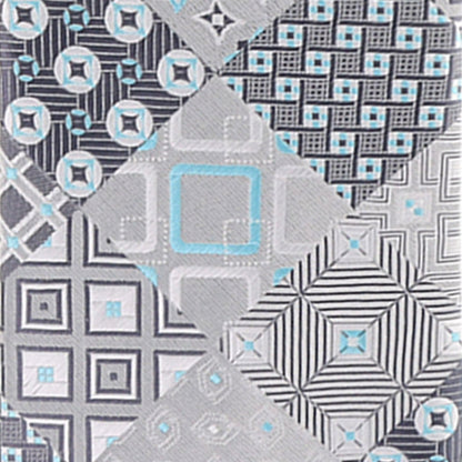 Vittorio Farina Men's Geometric Design Necktie & Pocket Square - D-1236 - Necktie & Pocket Square - Vittorio Farina
