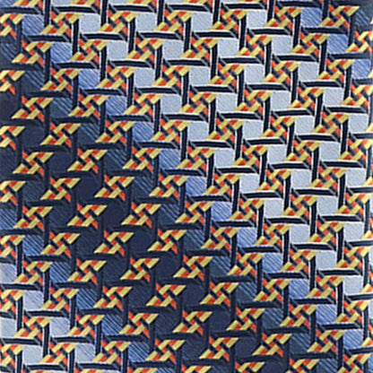 Vittorio Farina Men's Geometric Design Necktie & Pocket Square - D-1236 - Necktie & Pocket Square - Vittorio Farina