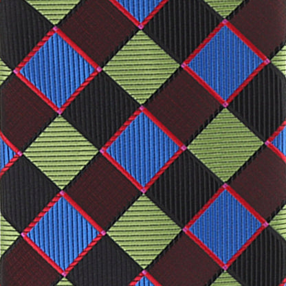 Vittorio Farina Men's Geometric Design Necktie & Pocket Square - D-1236 - Necktie & Pocket Square - Vittorio Farina