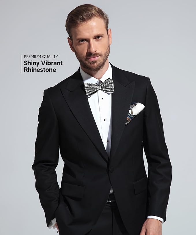 Vittorio Farina Men's Jeweled Bow Tie in Gift Box - Design: 1 - Bow Tie - Vittorio Farina