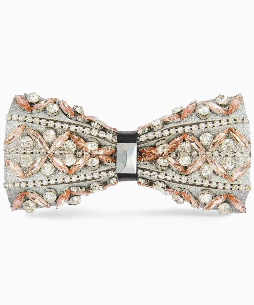 Vittorio Farina Men's Jeweled Bow Tie in Gift Box - Design: Rose Gold - Bow Tie - Vittorio Farina