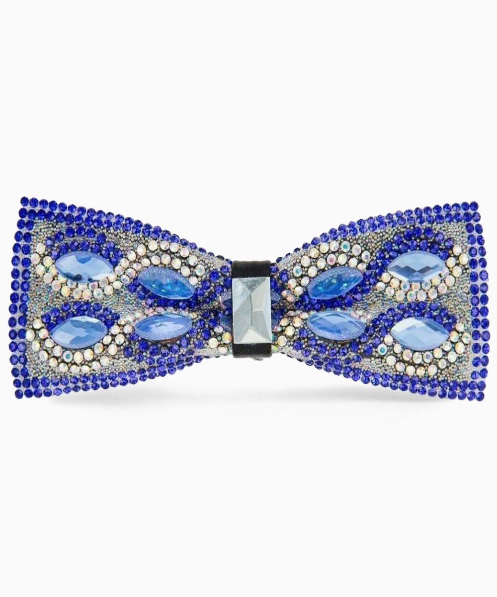 Vittorio Farina Men's Jeweled Bow Tie in Gift Box - Design: Royal Blue - Bow Tie - Vittorio Farina