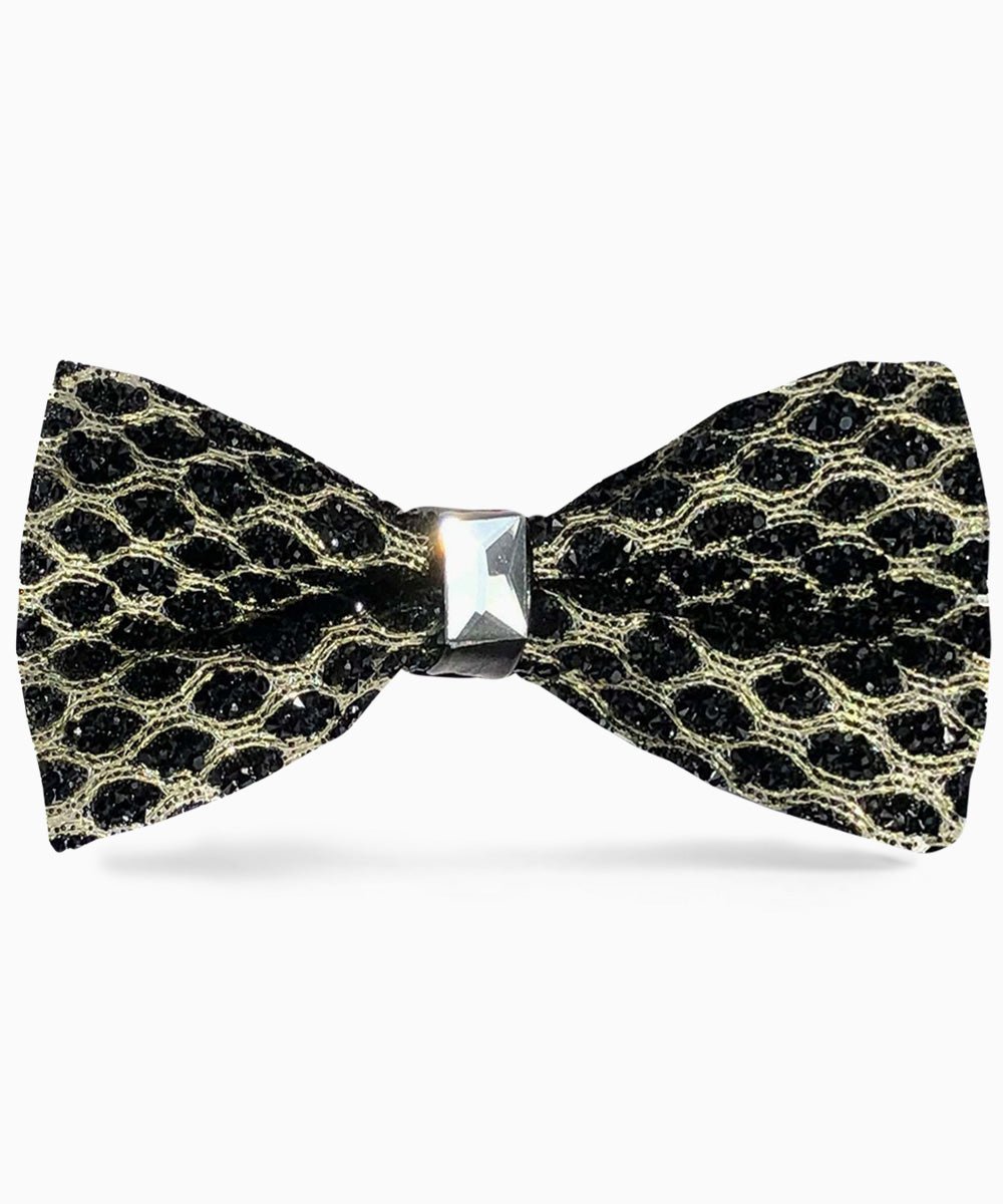 Vittorio Farina Men's Jeweled Bow Tie in Gift Box - Jeweled: Silver and Blue - Bow Tie - Vittorio Farina