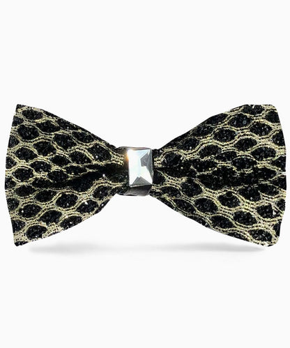 Vittorio Farina Men's Jeweled Bow Tie in Gift Box - Jeweled: Silver and Blue - Bow Tie - Vittorio Farina