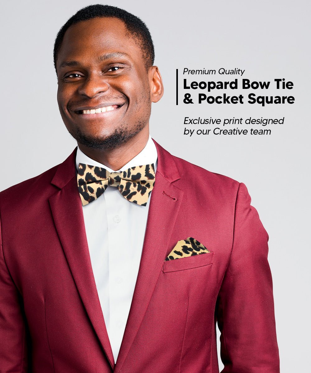 Vittorio Farina Men's Kente Satin Bow Tie & Pocket Square in Gift Box - Kente 3 - Bow Tie & Pocket Square - Vittorio Farina