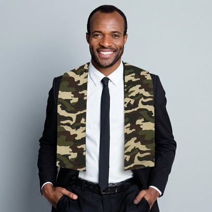 Vittorio Farina Mens' Kente Satin Scarf - Camo - Scarf - Vittorio Farina