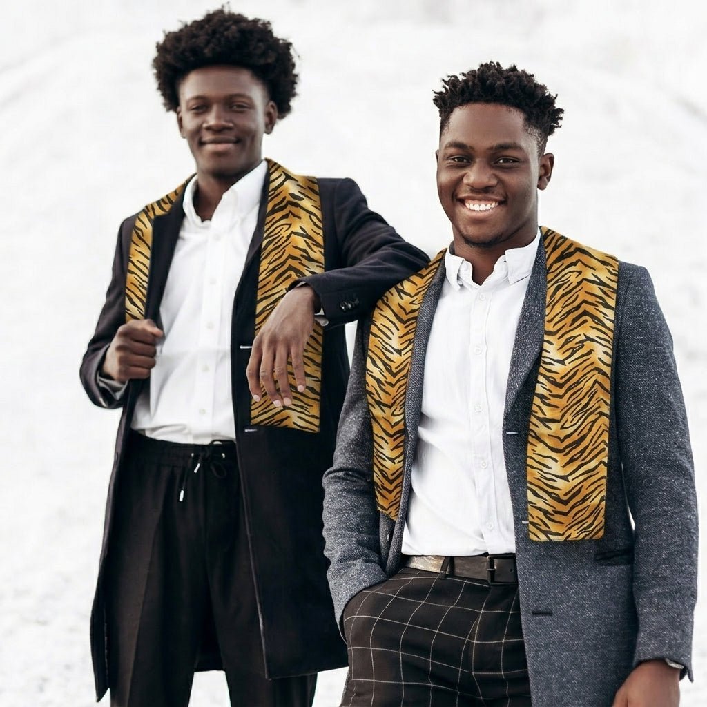 Vittorio Farina Mens' Kente Satin Scarf - Camo - Scarf - Vittorio Farina