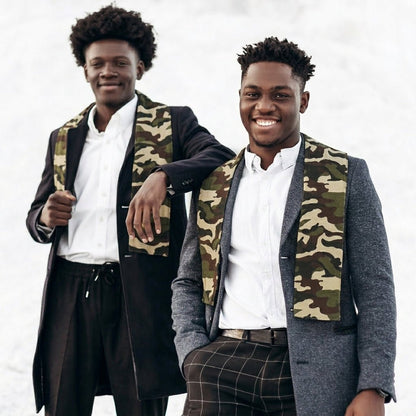 Vittorio Farina Mens' Kente Satin Scarf - Camo - Scarf - Vittorio Farina