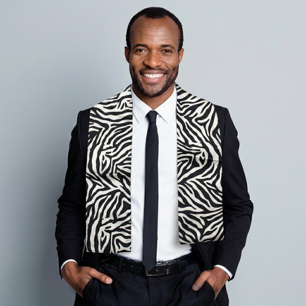 Vittorio Farina Mens' Kente Satin Scarf - Camo - Scarf - Vittorio Farina