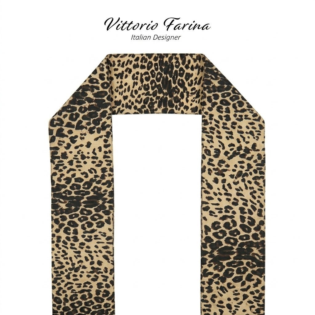 Vittorio Farina Mens' Kente Satin Scarf - Camo - Scarf - Vittorio Farina