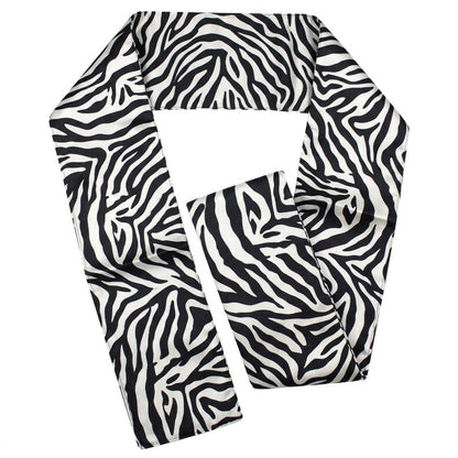 Vittorio Farina Mens' Kente Satin Scarf - Zebra - Scarf - Vittorio Farina