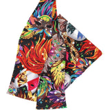 Vittorio Farina Men's Mardi Gras Satin Self Tie Bow Tie & Pocket Square in Gift Box - Mardi Original: Vibrant Party Mask - Bow Tie & Pocket Square - Vittorio Farina