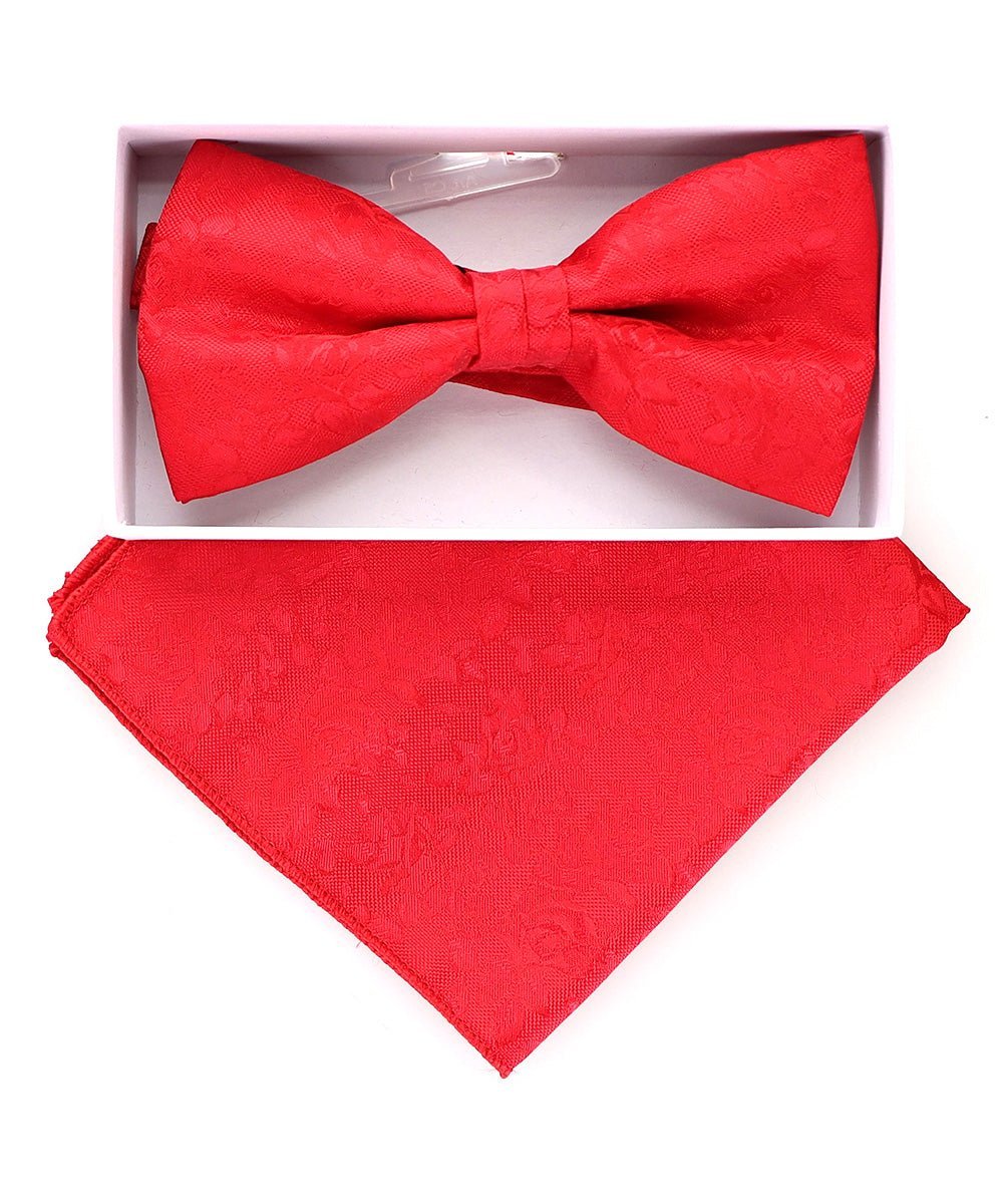 Vittorio Farina Men's Metallic Design Bow Tie & Pocket Square in Gift Box - bhm-078 - Bow Tie & Pocket Square - Vittorio Farina