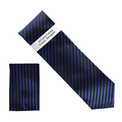 Vittorio Farina Men's Metallic Necktie & Pocket Square - NH-M_32 - Necktie & Pocket Square - Vittorio Farina