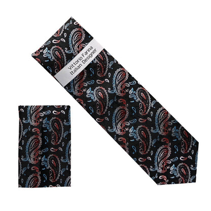 Vittorio Farina Men's Metallic Necktie & Pocket Square - NH-M_36 - Necktie & Pocket Square - Vittorio Farina