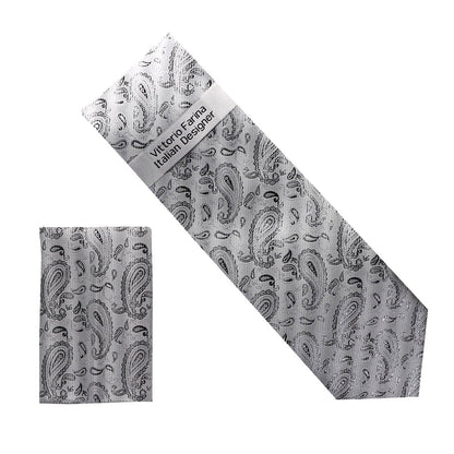 Vittorio Farina Men's Metallic Necktie & Pocket Square - NH-M_37 - Necktie & Pocket Square - Vittorio Farina