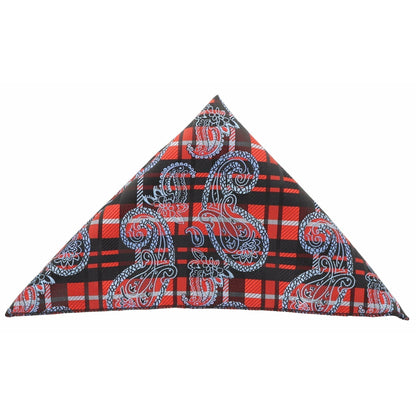 Vittorio Farina Men's Paisley Design Microfiber Pocket Square - Black and Red Paisley - Pocket Square - Vittorio Farina