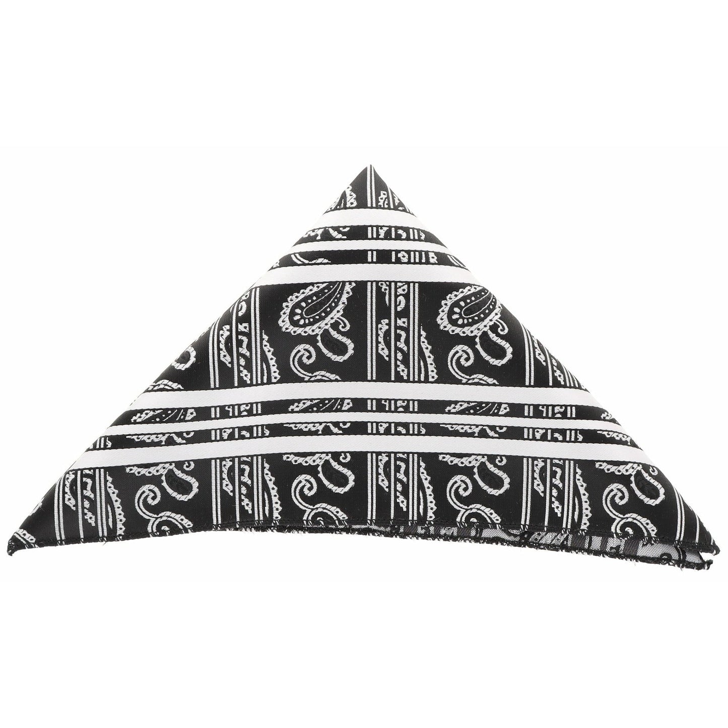 Vittorio Farina Men's Paisley Design Microfiber Pocket Square - Black and White Paisley - Pocket Square - Vittorio Farina