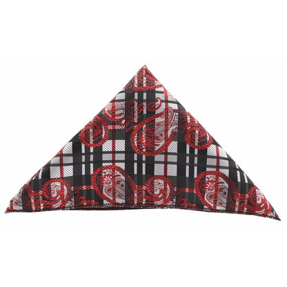 Vittorio Farina Men's Paisley Design Microfiber Pocket Square - Black and White Red Paisley - Pocket Square - Vittorio Farina