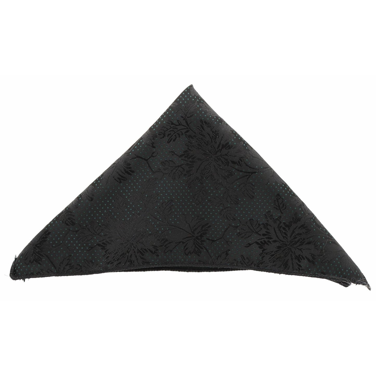 Vittorio Farina Men's Paisley Design Microfiber Pocket Square - Black Floral - Pocket Square - Vittorio Farina