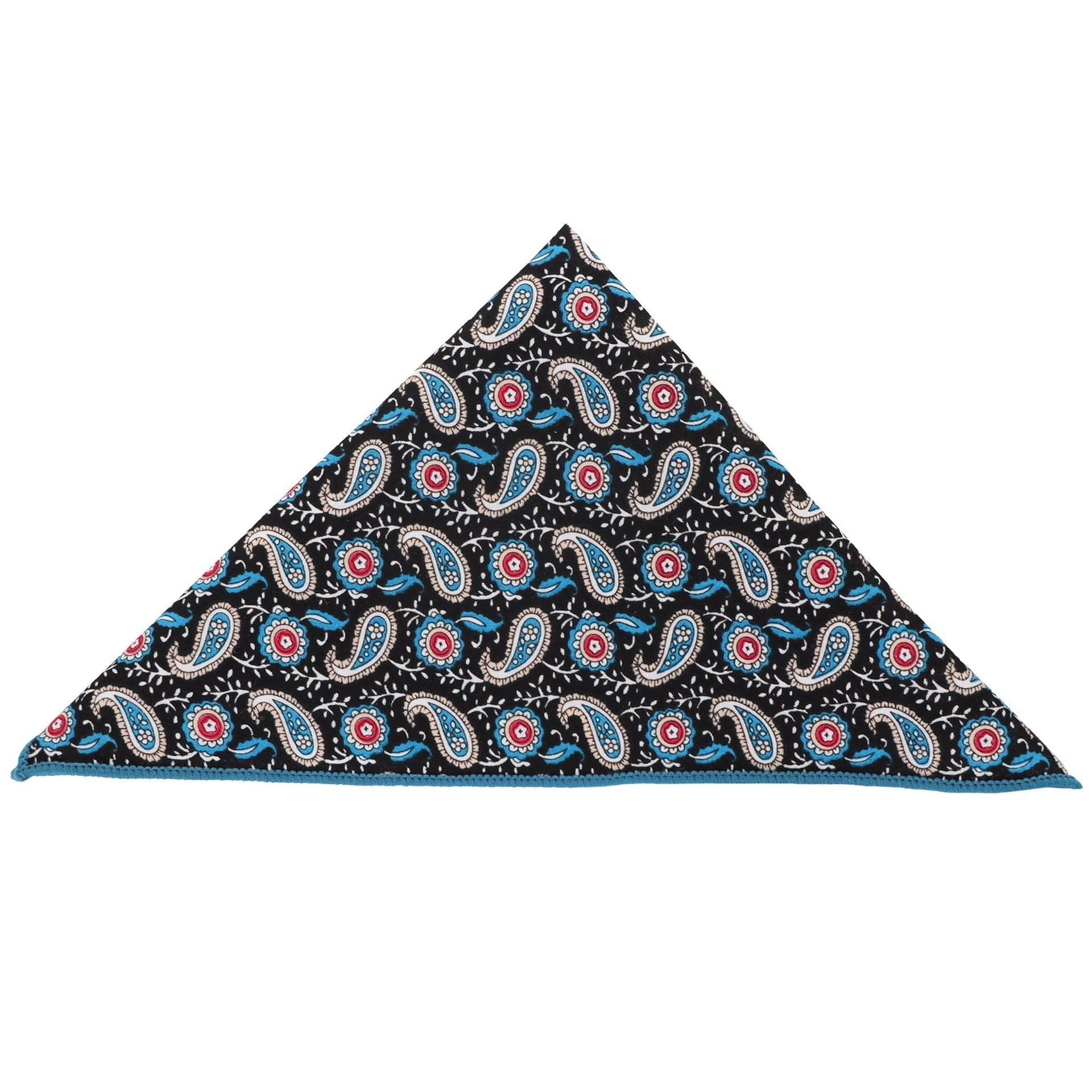 Vittorio Farina Men's Paisley Design Microfiber Pocket Square - Black Paisley - Pocket Square - Vittorio Farina