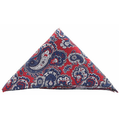 Vittorio Farina Men's Paisley Design Microfiber Pocket Square - DH 116 Navy/Paisley - Pocket Square - Vittorio Farina