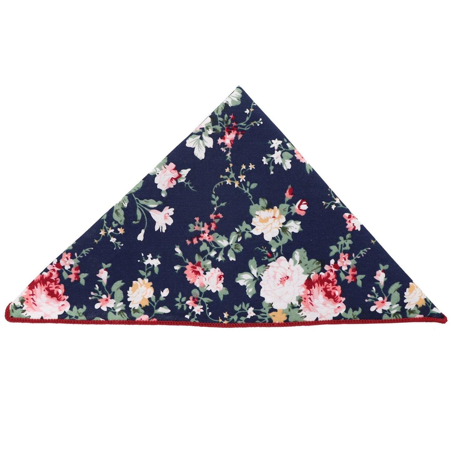 Vittorio Farina Men's Paisley Design Microfiber Pocket Square - Navy Blue Floral - Pocket Square - Vittorio Farina