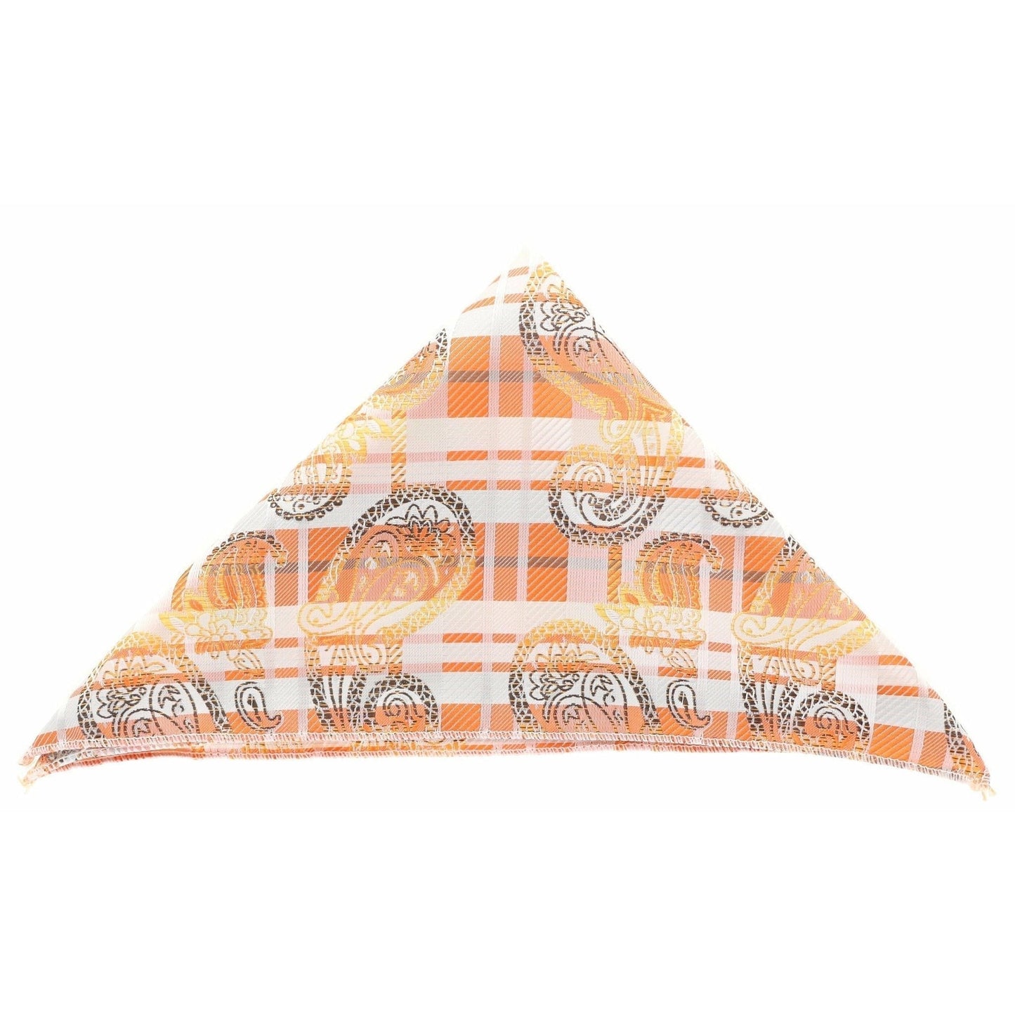 Vittorio Farina Men's Paisley Design Microfiber Pocket Square - Orange Paisley - Pocket Square - Vittorio Farina