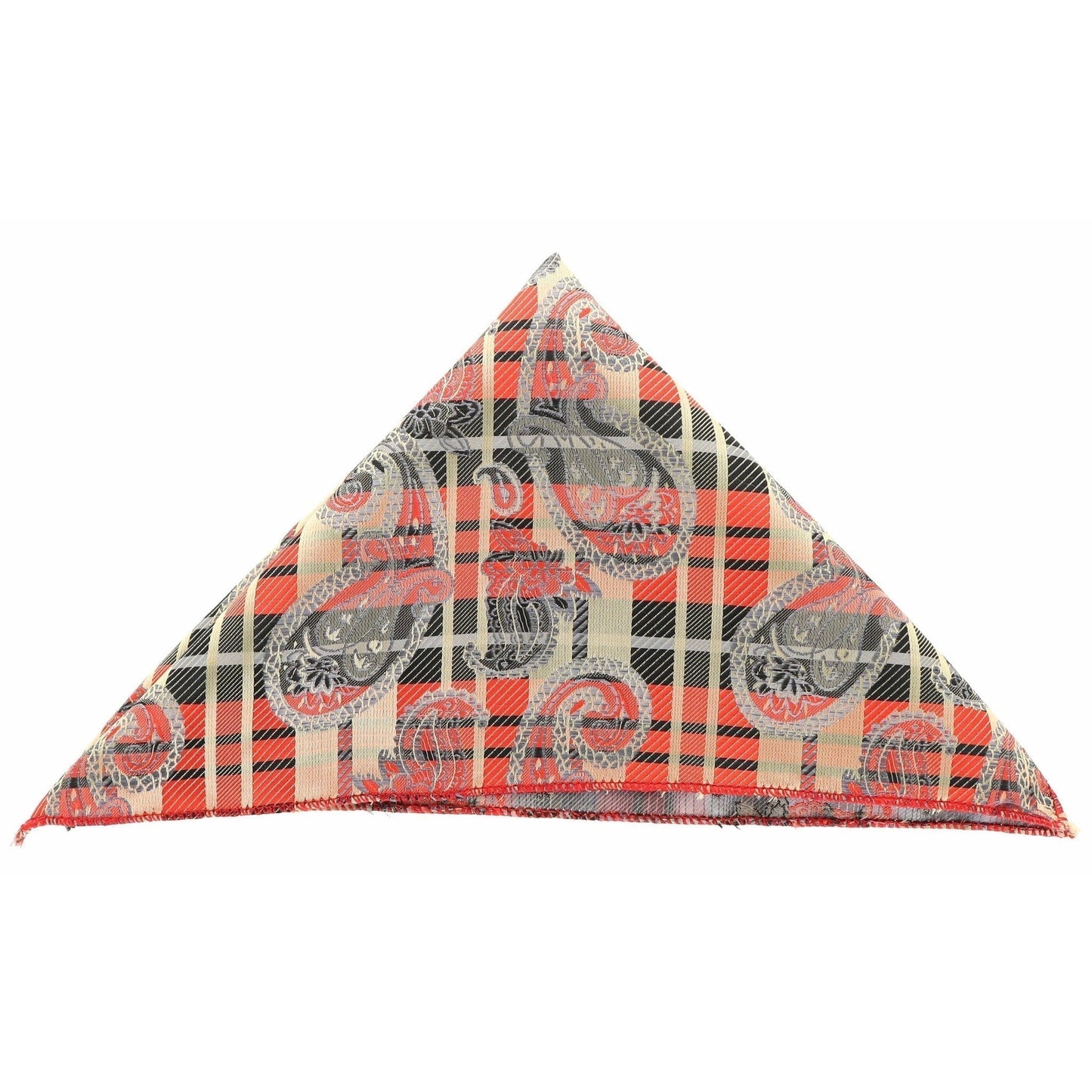 Vittorio Farina Men's Paisley Design Microfiber Pocket Square - Red Paisley - Pocket Square - Vittorio Farina