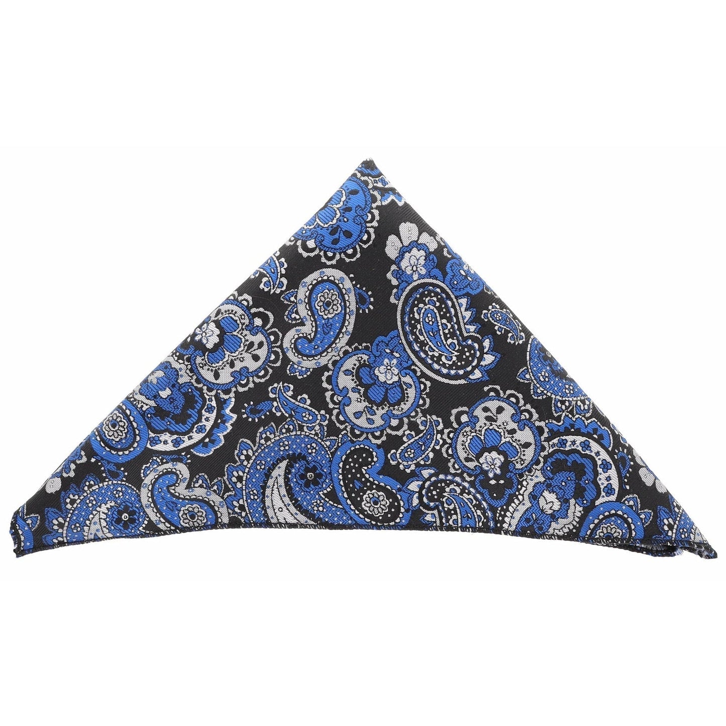 Vittorio Farina Men's Paisley Design Microfiber Pocket Square - Royal Blue Paisley - Pocket Square - Vittorio Farina