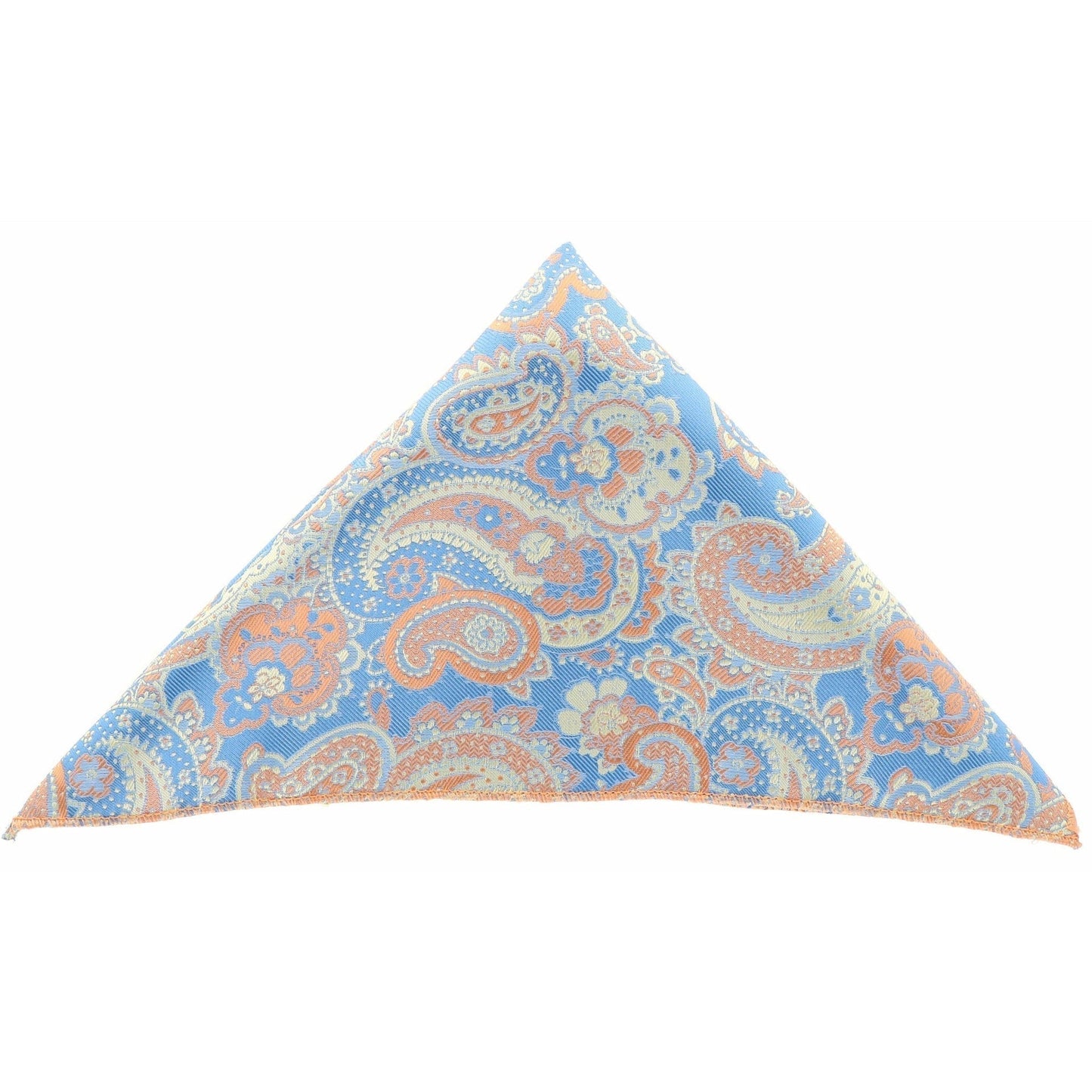 Vittorio Farina Men's Paisley Design Microfiber Pocket Square - Sky Blue and White Paisley - Pocket Square - Vittorio Farina