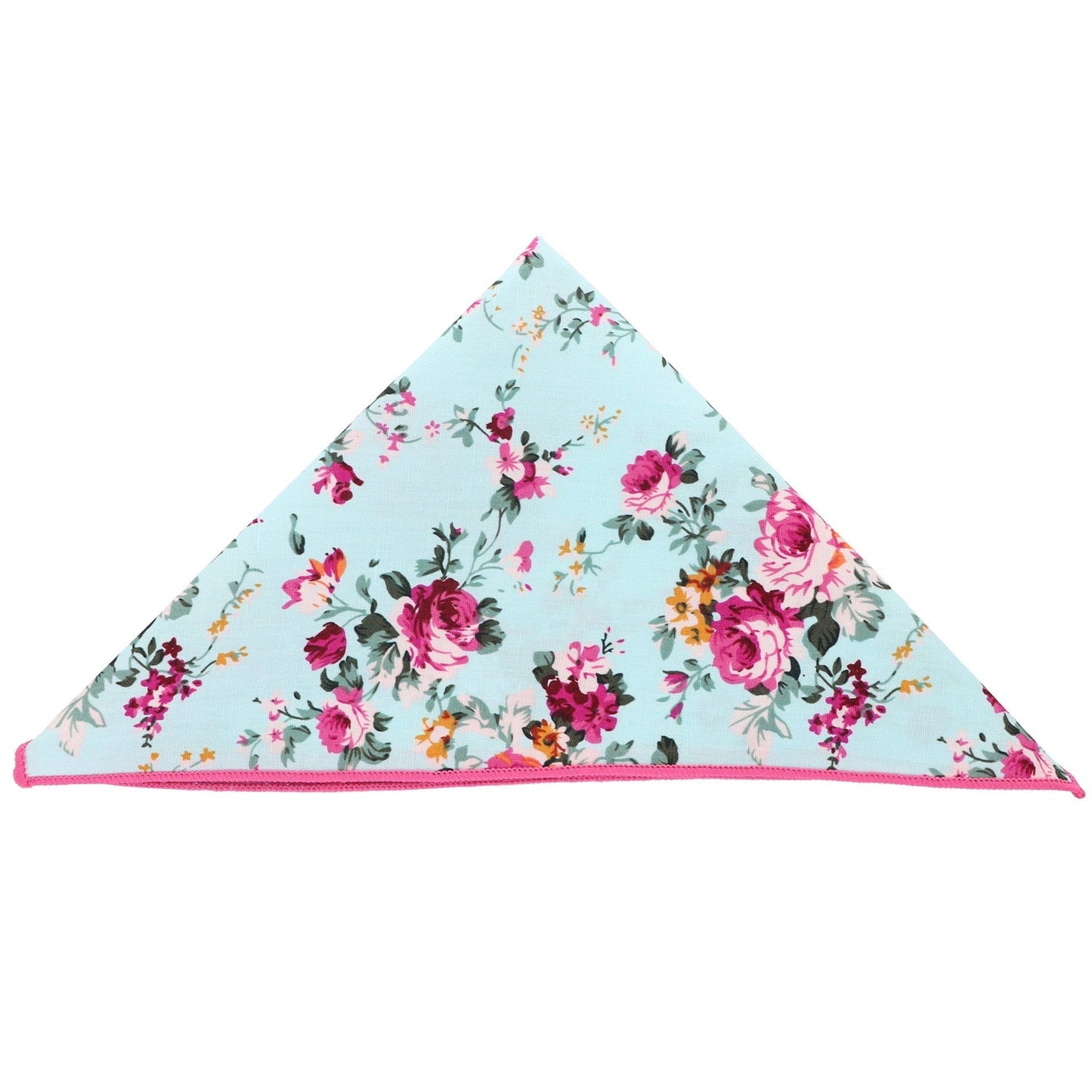 Vittorio Farina Men's Paisley Design Microfiber Pocket Square - Sky Blue Floral - Pocket Square - Vittorio Farina