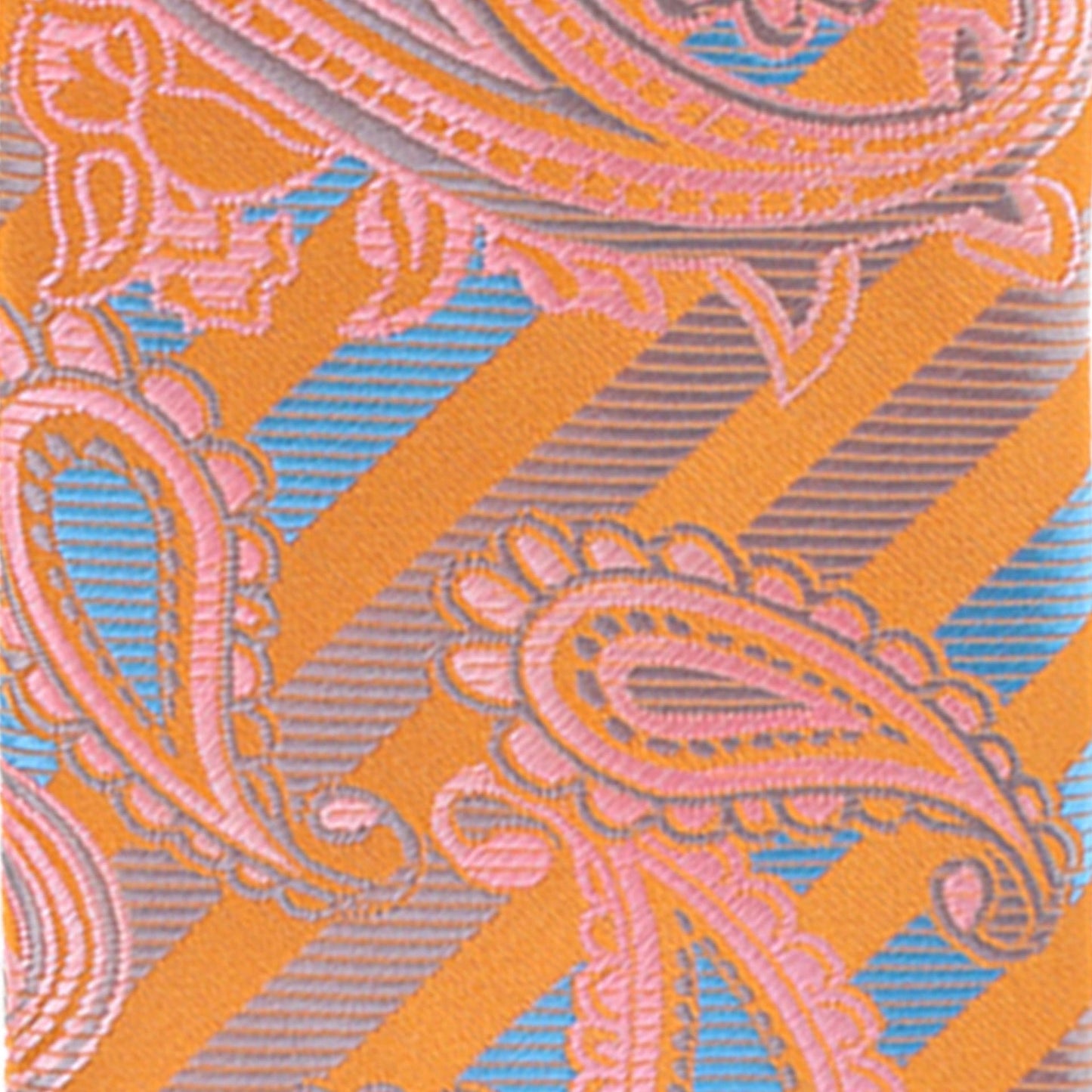 Vittorio Farina Men's Paisley Design Necktie & Pocket Square - D-1145 - Necktie & Pocket Square - Vittorio Farina