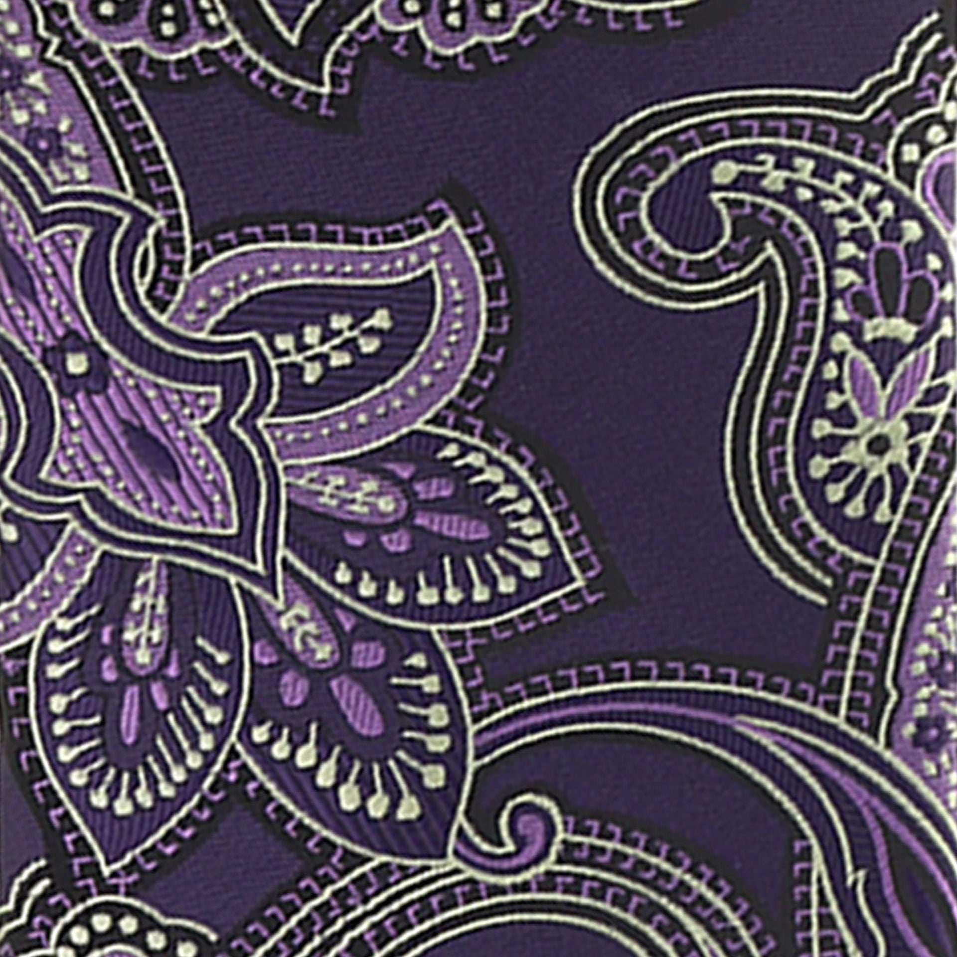 Vittorio Farina Men's Paisley Design Necktie & Pocket Square - D-1172 - Necktie & Pocket Square - Vittorio Farina