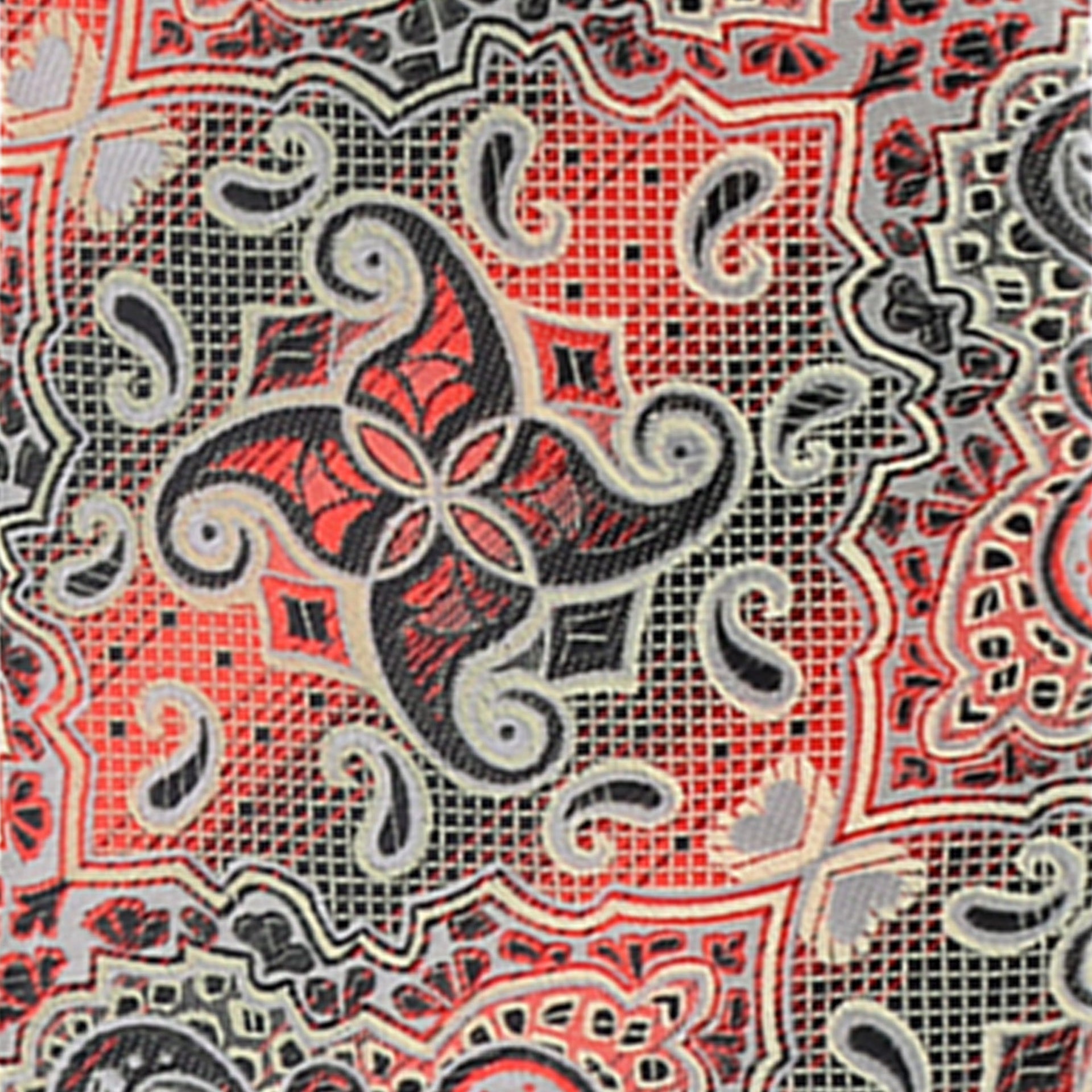 Vittorio Farina Men's Paisley Design Necktie & Pocket Square - D-1310 - Necktie & Pocket Square - Vittorio Farina