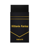 Vittorio Farina Men's Pre-Folded Pocket Square: Flat - Black - Pocket Square - Vittorio Farina