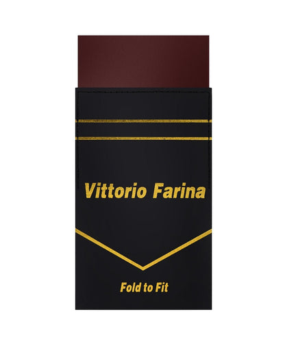 Vittorio Farina Men's Pre-Folded Pocket Square: Flat - Brown - Pocket Square - Vittorio Farina