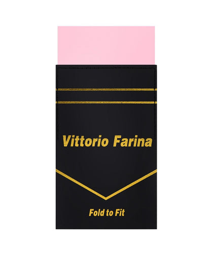Vittorio Farina Men's Pre-Folded Pocket Square: Flat - Pink - Pocket Square - Vittorio Farina