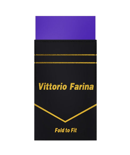 Vittorio Farina Men's Pre-Folded Pocket Square: Flat - Purple - Pocket Square - Vittorio Farina