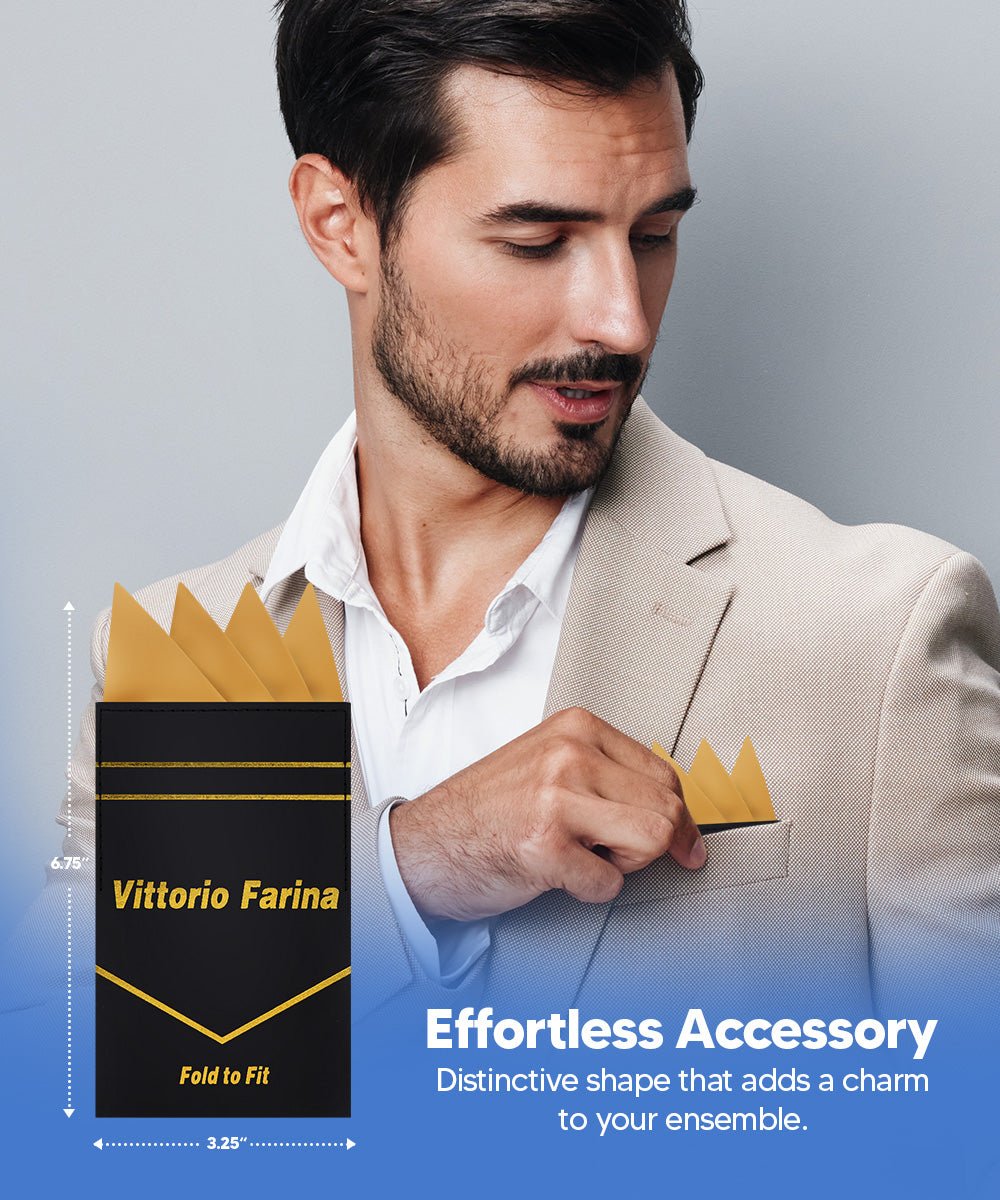 Vittorio Farina Men's Pre-Folded Pocket Square: Four-Point - Burgundy - Pocket Square - Vittorio Farina