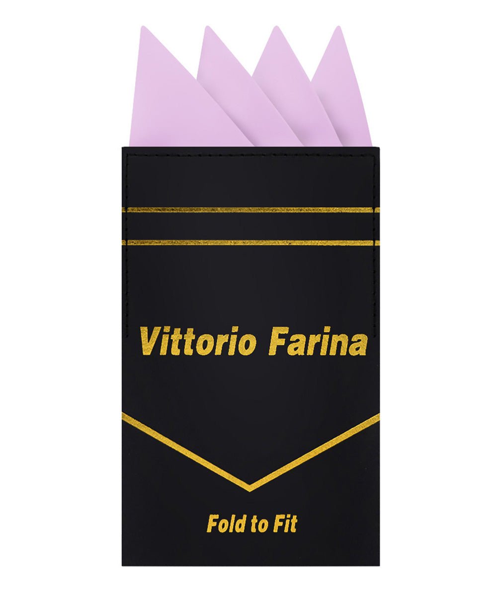 Vittorio Farina Men's Pre-Folded Pocket Square: Four-Point - Lavender - Pocket Square - Vittorio Farina