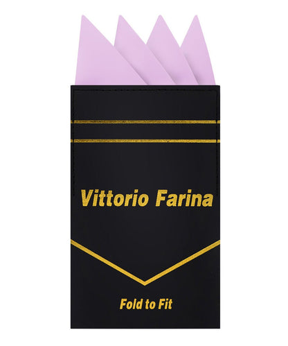 Vittorio Farina Men's Pre-Folded Pocket Square: Four-Point - Lavender - Pocket Square - Vittorio Farina