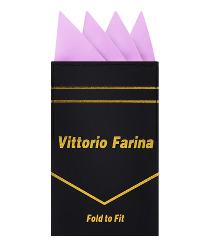 Vittorio Farina Men's Pre-Folded Pocket Square: Four-Point - Lilac - Pocket Square - Vittorio Farina