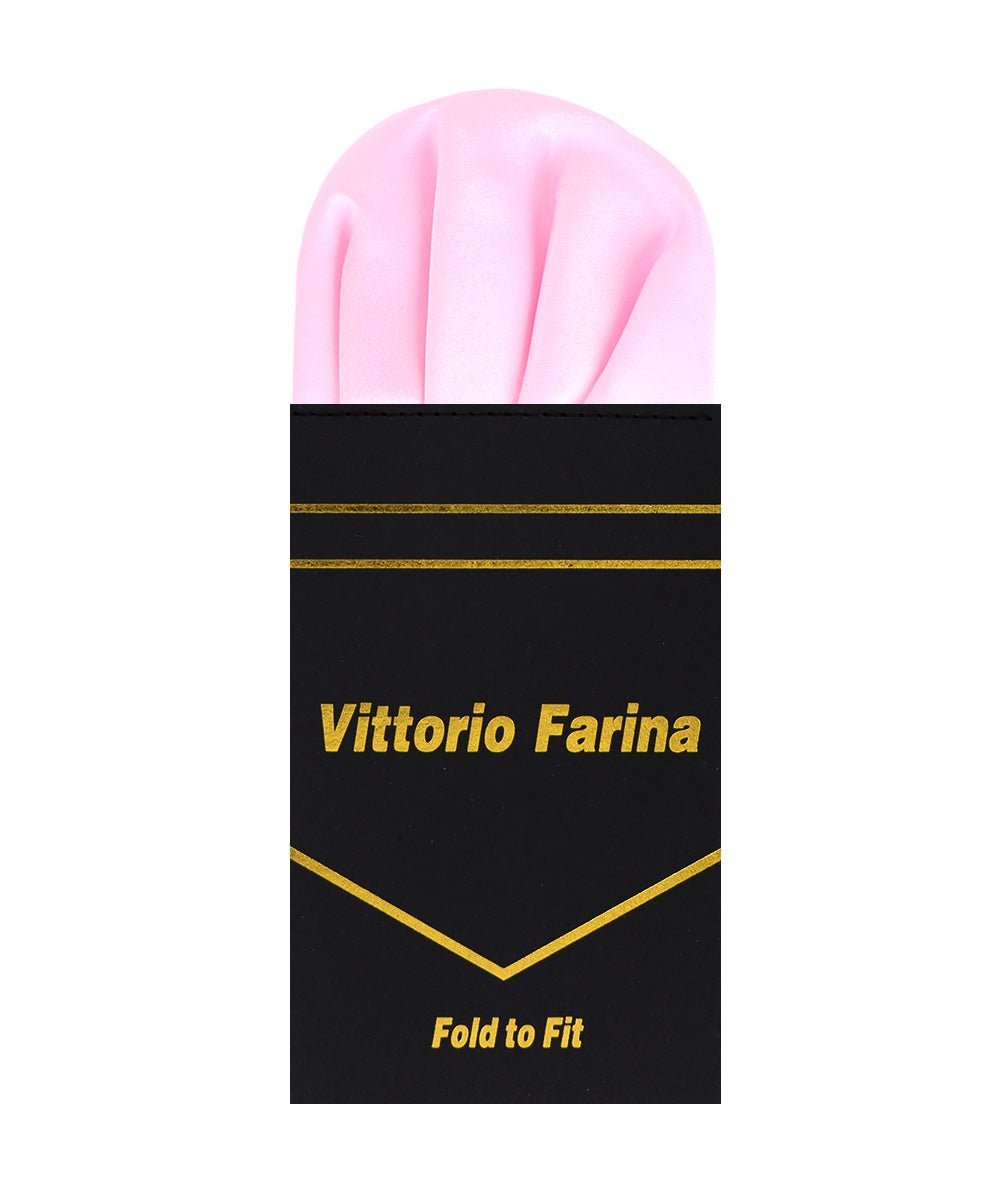 Vittorio Farina Men's Pre-Folded Pocket Square: Puff - Pink - Pocket Square - Vittorio Farina