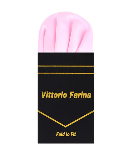 Vittorio Farina Men's Pre-Folded Pocket Square: Puff - Pink - Pocket Square - Vittorio Farina