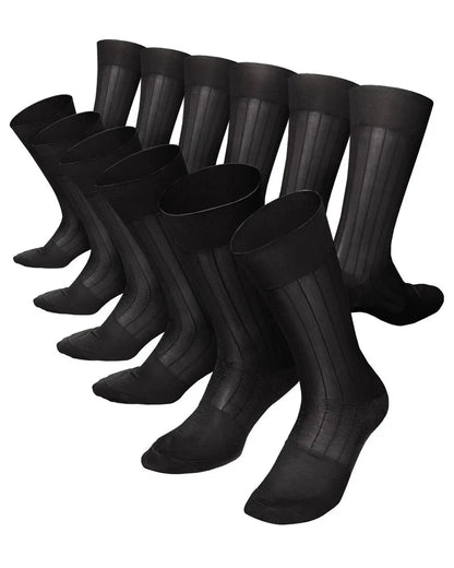Vittorio Farina Men's Ribbed Shear Nylon Anklet Dress Socks - Charcoal - Socks - Vittorio Farina