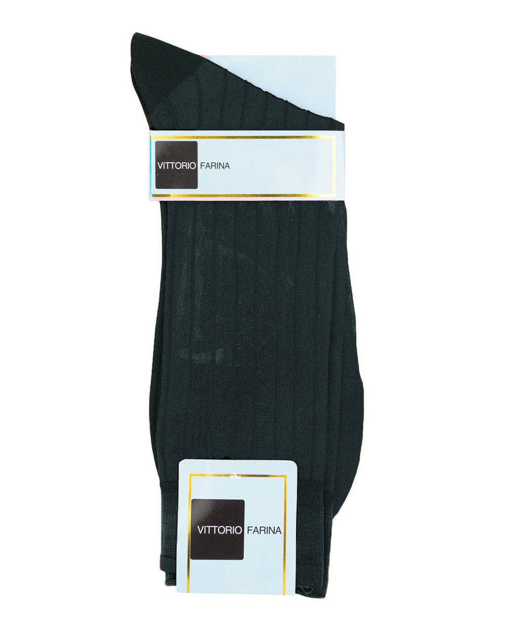 Vittorio Farina Men's Ribbed Shear Nylon Anklet Dress Socks - Charcoal - Socks - Vittorio Farina