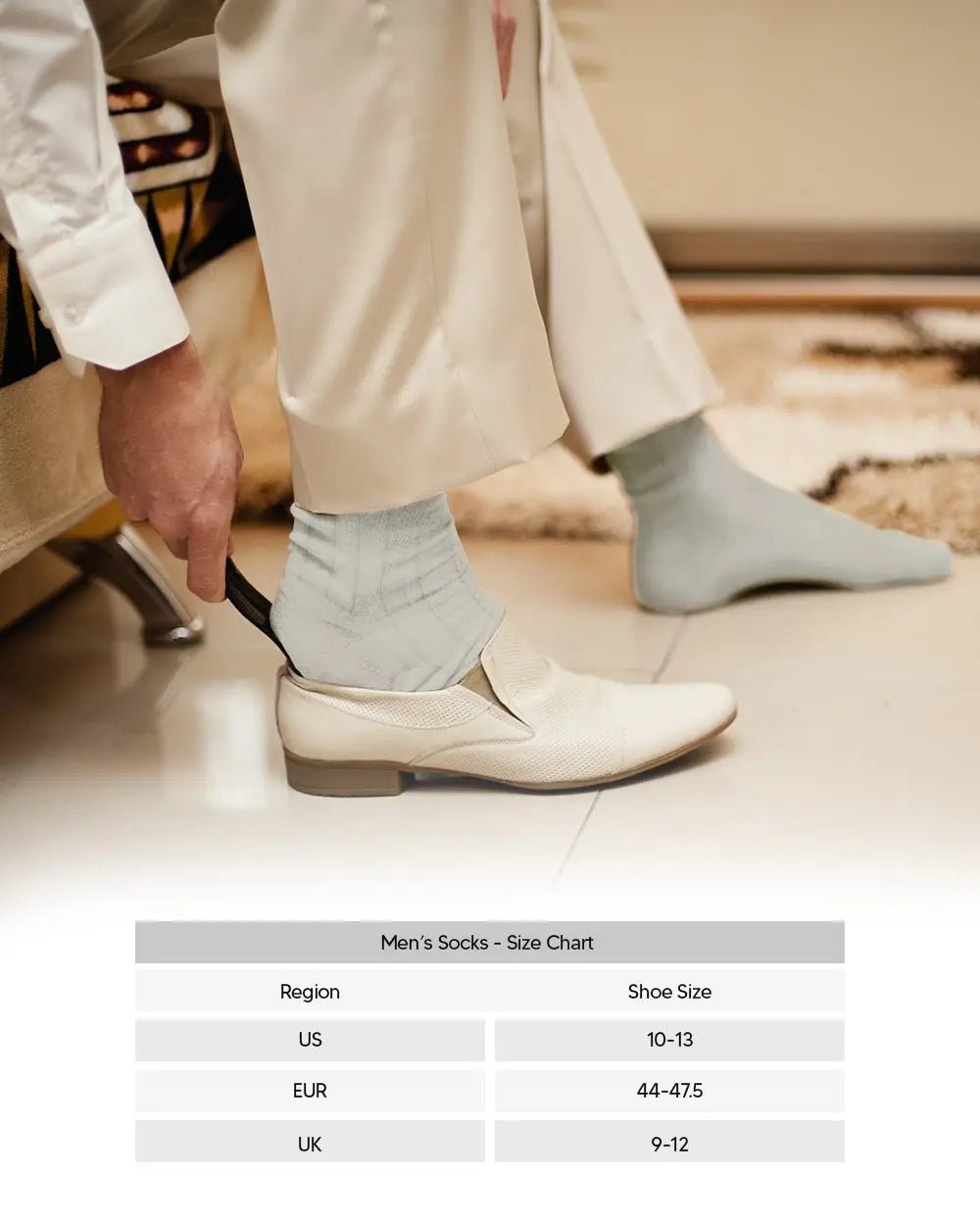 Vittorio Farina Men's Ribbed Shear Nylon Anklet Dress Socks - Ivory - Socks - Vittorio Farina